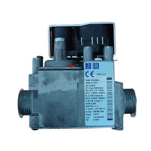 SİT 848 SİYAH BOBİN GAZ VALFİ 0063-22